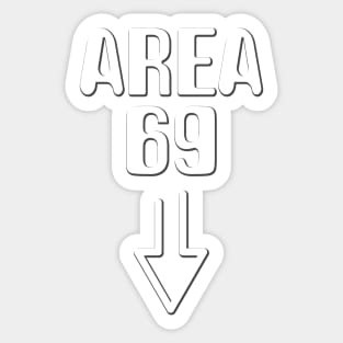 UFO Area 51 funny Sticker